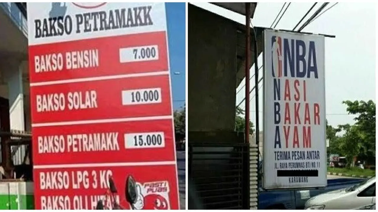 6 Konsep Spanduk Tidak Berkaitan dengan yang Dijual Ini Nyeleneh, Kocak