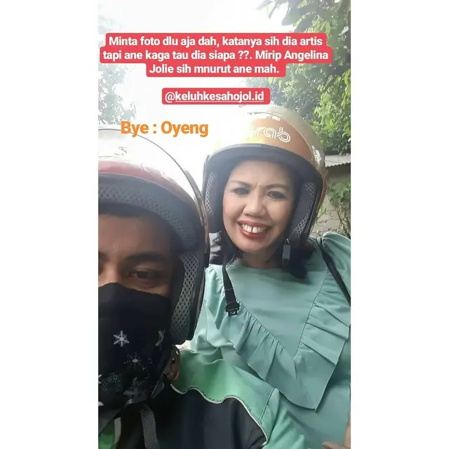 Potret Driver Ojek Online Dapat Orderan Dari Pelawak