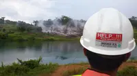 Lubang bekas tambang batu bara di Kalimantan membahayakan warga (Liputan6.com/Abelda Gunawan)