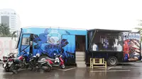 Viking Mobile Store, salah satu hasil kreativitas bobotoh Persib Bandung. (Bola.com/Vitalis Yogi Trisna)
