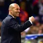 Zidane menjadi orang ketujuh yang sukses memenangkan trofi Liga Champion baik ketika menjadi pemain maupun menjadi manager. (AFP Photo)