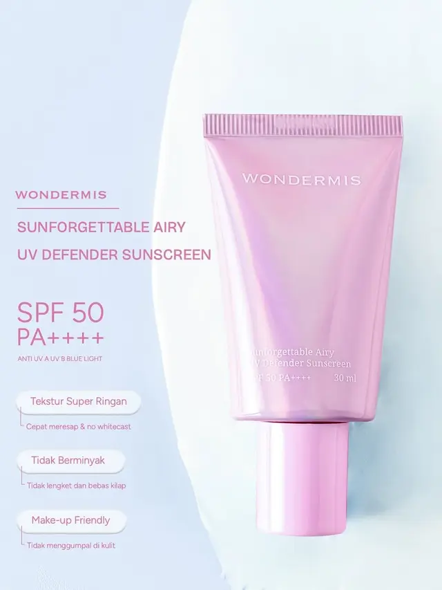 WONDERMIS Sunforgettable Airy UV Defender SPF50 PA ++++. ©WONDERMIS