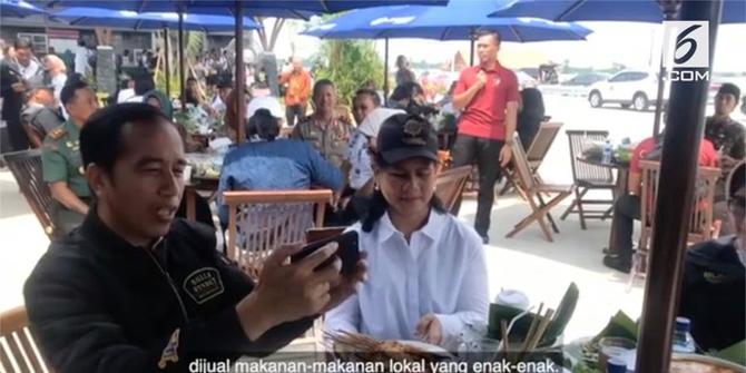 VIDEO: Gaya Jokowi Promosikan Makanan di Rest Area