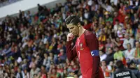 Cristiano Ronaldo saat Portugal kalah dari Swedia (AP Photo/Armando Franca)