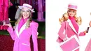 Pada premiere film Barbie di Korea Selatan, Margot Robbie hadir dalam set blazer pink lengkap serba pink dari  koleksi Versace La Medusa.