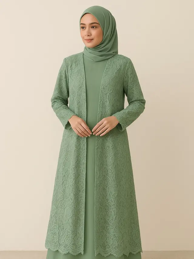 Gamis Islami Warna Sage (ChatGPT)
