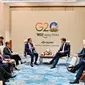 Presiden Joko Widodo menerima Perdana Menteri Mark Rutte dalam pertemuan bilateral di sela-sela KTT G20 New Delhi pada Sabtu (9/9/2023). (Dok. Kemenko Perekonomian)