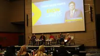 Menteri Koordinator Bidang Perekonomian Airlangga Hartarto yang menyampaikan keynote speech secara virtual dalam acara EKON Goes to Campus di Bandung