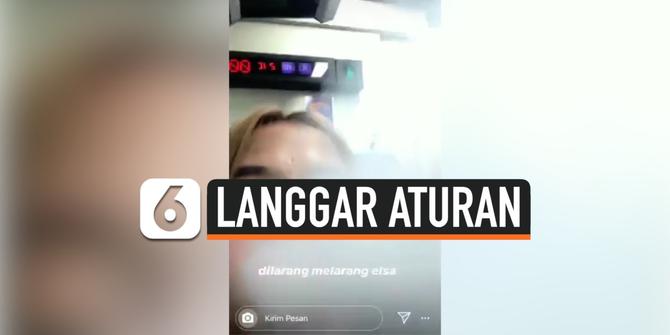 VIDEO: Viral, Wanita ini Sengaja Merokok di Gerbong Kereta