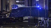 Van yang digunakan untuk menabrak kerumunan orang dalam teror Barcelona (Josep LAGO / AFP)
