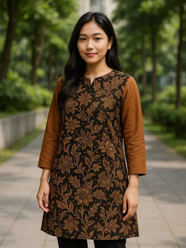 8 Model Batik Kombinasi Kain Polos di Lengan, Elegan dan Kekinian untuk Segala Acara
