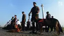 Personel Polisi Satwa (K9) mengikuti apel bersama di Lapangan Silang Monas, Jakarta, Kamis (13/6/2019). Apel digelar dalam rangka konsolidasi Ketupat Jaya 2019 dan Kesiapan Pengamanan Sidang Perselisihan Hasil Pemilihan Umum (PHPU) di Mahkamah Konstitusi. (merdeka.com/Imam Buhori)