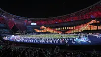 Upacara penutupan Asian Games 2022 di&nbsp;Hangzhou Sports Park Stadium, Minggu (8/10/2023) pada pukul 19.00 WIB berlangsung meriah. (AFP/JUNG Yeon-je)