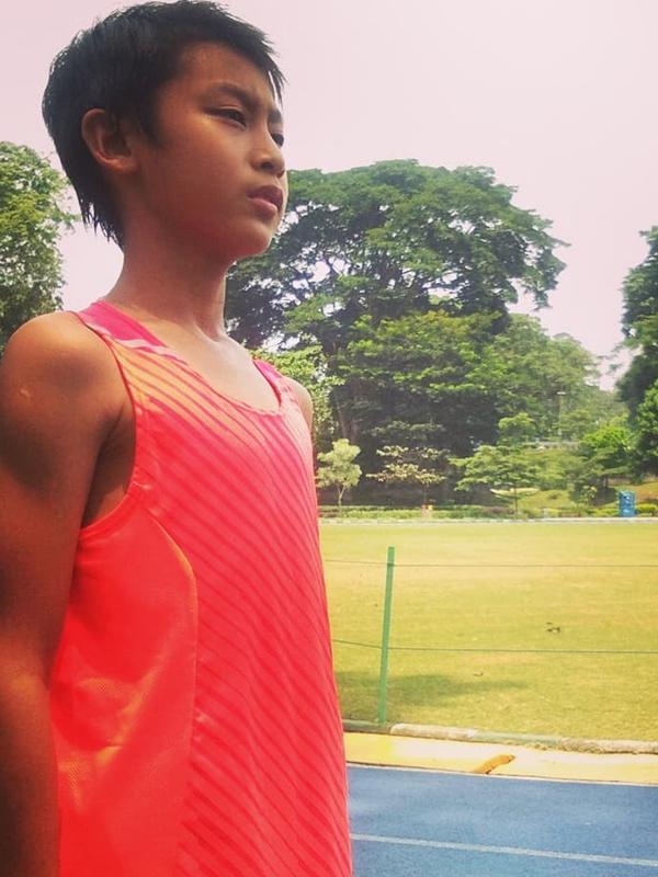 Hanhan, anak 11 tahun yang siap triathlon mendukung anak-anak seusianya yang tengah berjuang melawan penyakit kanker. (dok. Instagram @hanhan_taekwondokids/https://www.instagram.com/p/BqACKw0gXrV/Putu Elmira)
