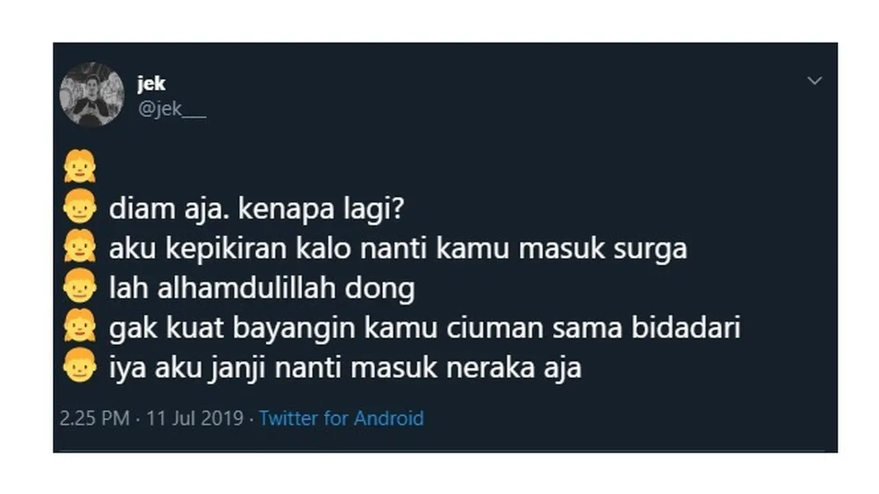 Khayalan Cewek Saat Pacarnya Masuk Surga Ini Malah Bikin Emosi