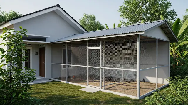 Ide Kandang Ayam Semi Terbuka dengan Ventilasi Maksimal di Samping Rumah Anti Bau Model Area Umbaran Terbatas dengan Atap Tinggi