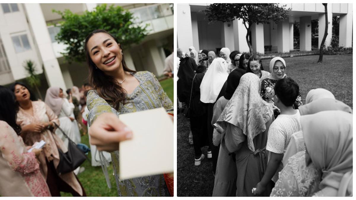 6 Potret Keluarga Nikita Willy Bagi-Bagi THR Lebaran, Sudah Jadi Tradisi Setiap Tahun