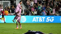 Inter Miami meraih kemenangan 3-1 atas Orlando City pada laga&nbsp;32 besar League Cup 2023 di DRV PNK Stadium, Florida, Kamis (3/8/2023) pagi WIB. Dua dari tiga gol Miami disarangkan Lionel Messi. (AFP/CHANDAN KHANNA)