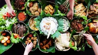 Sajian nasi bancakan siap manjakan lidah pecinta kuliner (Liputan6/pool/Hotel Santika Premiere Bintaro)