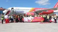 Vietjet Air mendarat di Bandar Udara Internasional I Gusti Ngurah Rai, Denpsar, Bali.