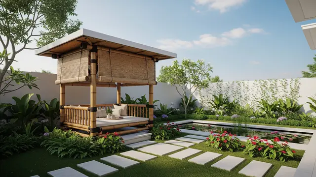 Cara Membuat Gazebo dari Material Bekas yang Tetap Terlihat Mewah/Gemini AI