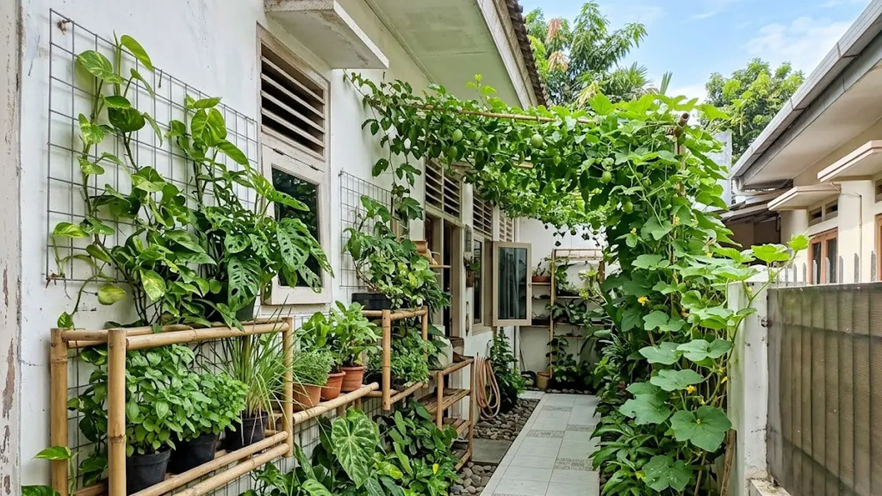Inspirasi Kebun Koridor yang Cocok untuk Rumah Perumnas