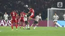 Babak pertama ditutup dengan keunggulan Indonesia 1-0 atas China. (Liputan6.com/Angga Yuniar)