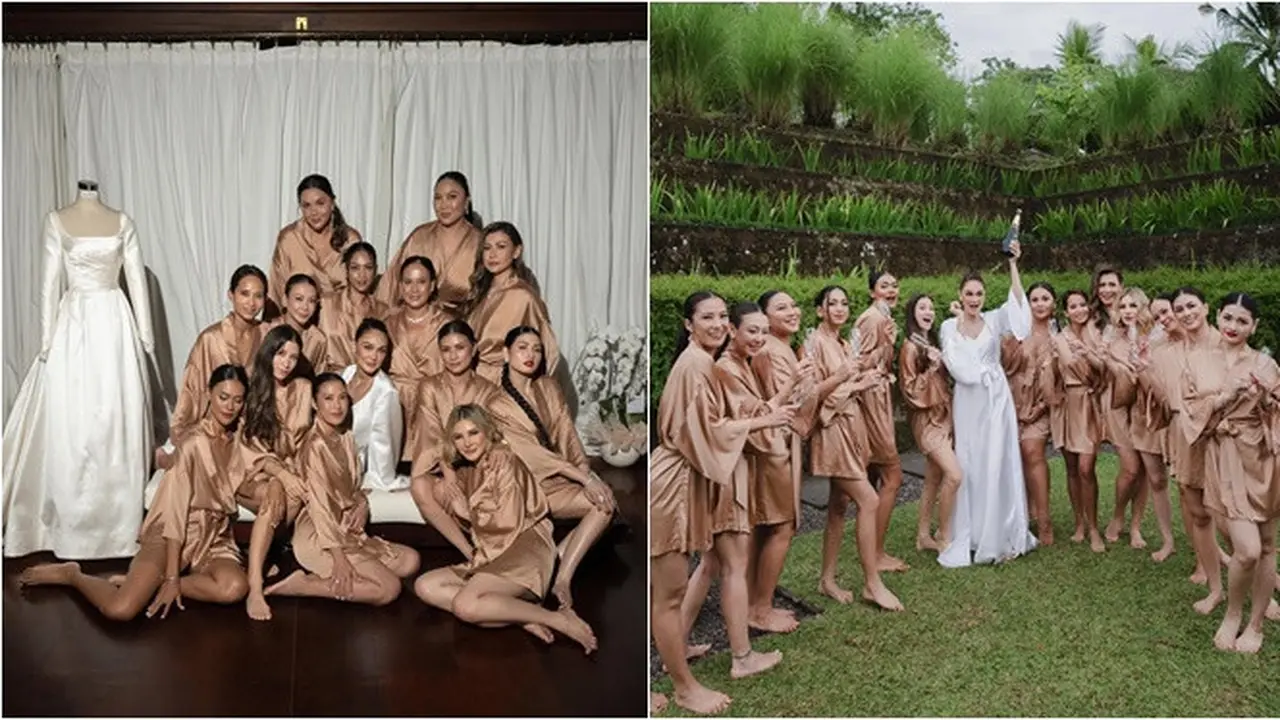 5 Potret Luna Maya Pakai Bridal Robe Bareng Bridesmaid, Memukau dari Persiapan