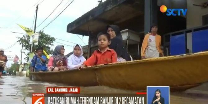 Banjir Rendam 700 Rumah di Bandung, Aktivitas Warga Terganggu