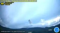 Gunung Ibu Erupsi, Semburkan Abu Vulkanik 1.000 Meter ke Arah Tenggara