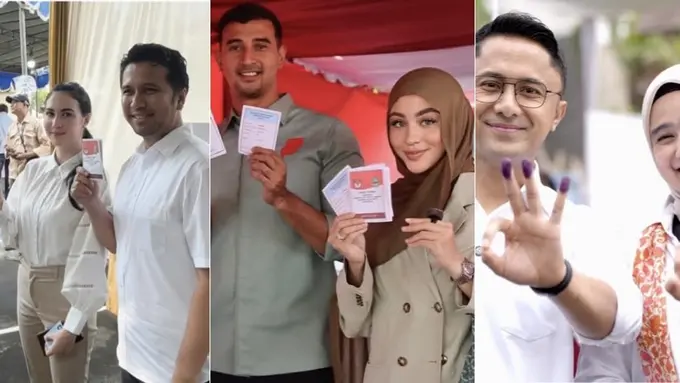 Arumi Bachsin, Margin Wieheerm, dan Sonya Fatmala saat Nyoblos