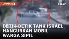 Syok! Mobil Warga Sipil di Gaza Hancur Ditembak Tank Israel