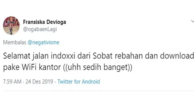 IndoXXI Bakal Tutup 1 Januari 2020, 8 Reaksi Netizen Ini Bikin Geleng Kepala