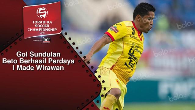Alberto Goncalves berhasil mencetak gol pembuka pada laga melawan Persib Bandung akhir pekan lalu. Beto sukses memperdaya I Made Wirawan, kiper Persib Bandung