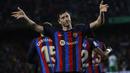 <p>Barca tetap kokoh di puncak klasemen Liga Spanyol dengan 79 poin. (AP Photo/Joan Monfort)</p>