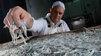 Baby eels, or angulas, are one of Spain’s most expensive foods (Credit: David Doubilet/Getty Images)