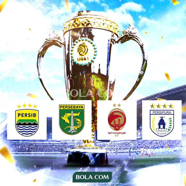 Ilustrasi - Logo Klub dan Trofi Liga Indonesia