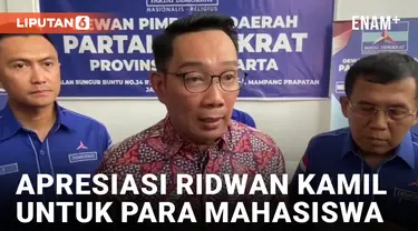 Ridwan Kamil Apresiasi Aksi Mahasiswa Tolak RUU Pilkada