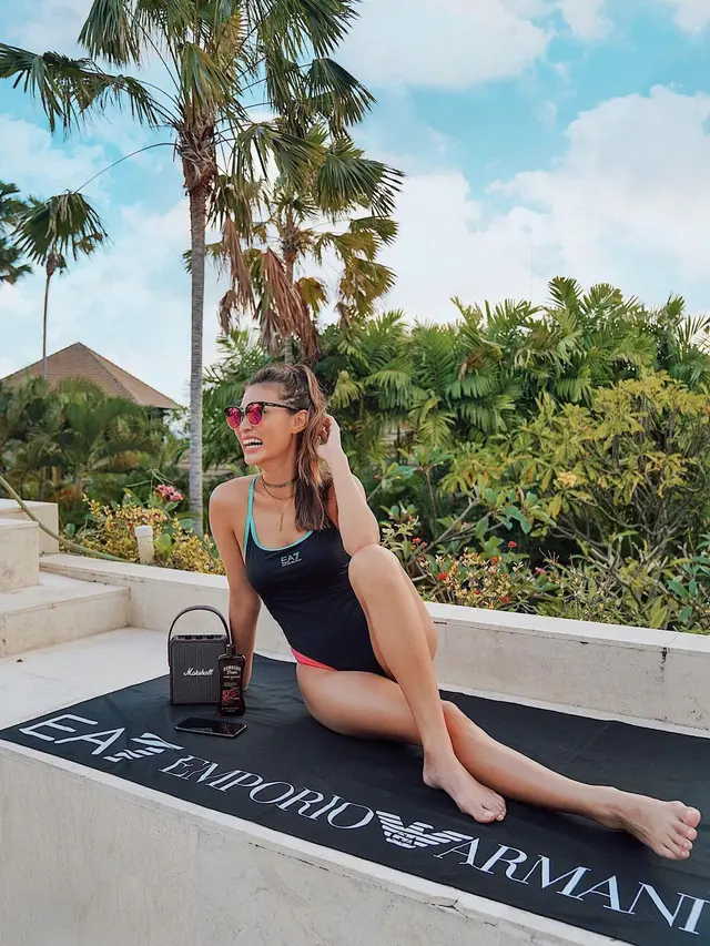 Penampilan sporty Patricia Gouw saat olahraga. (Sumber: Instagram/patriciagouw)