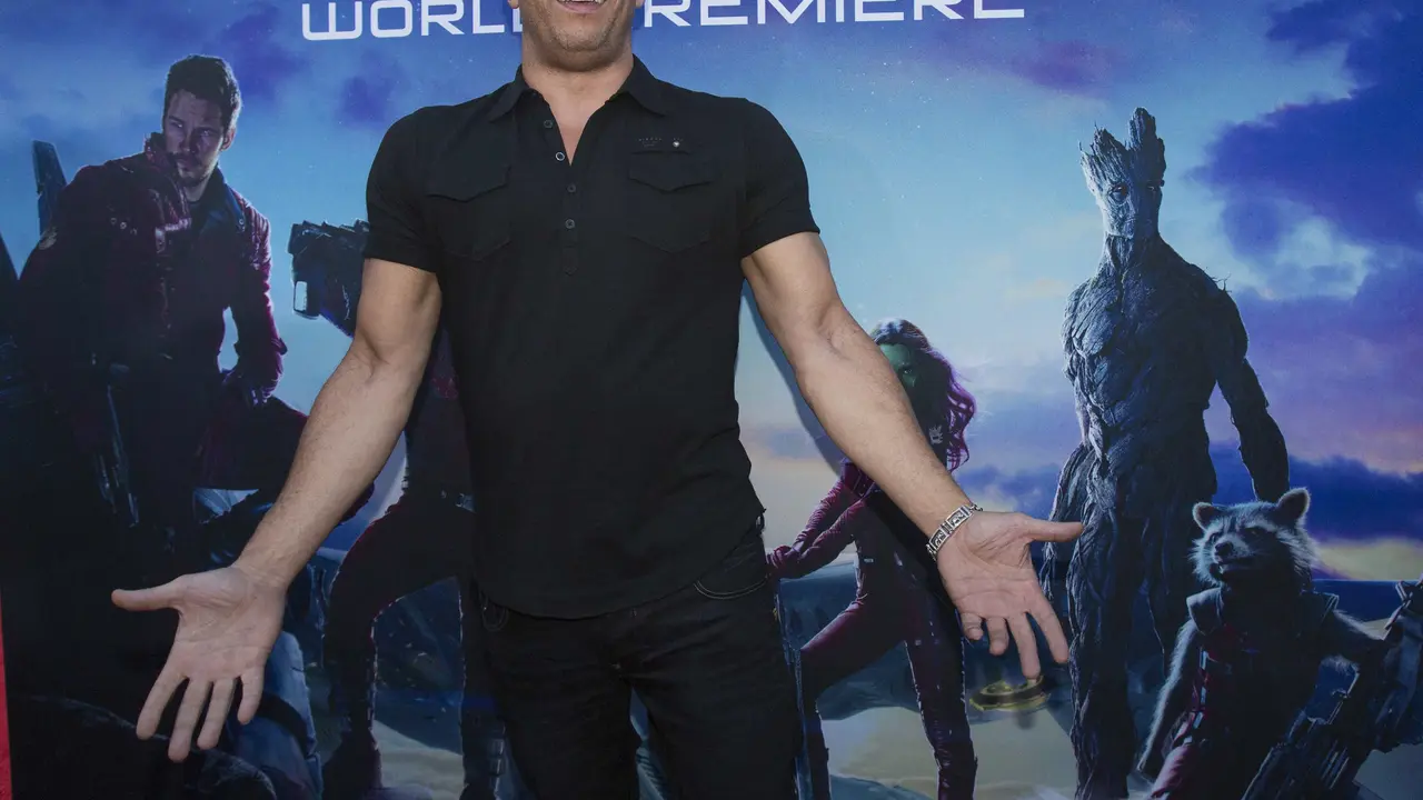 Pose Kocak Vin Diesel di Premiere Film "Guardians Of The Galaxy" 