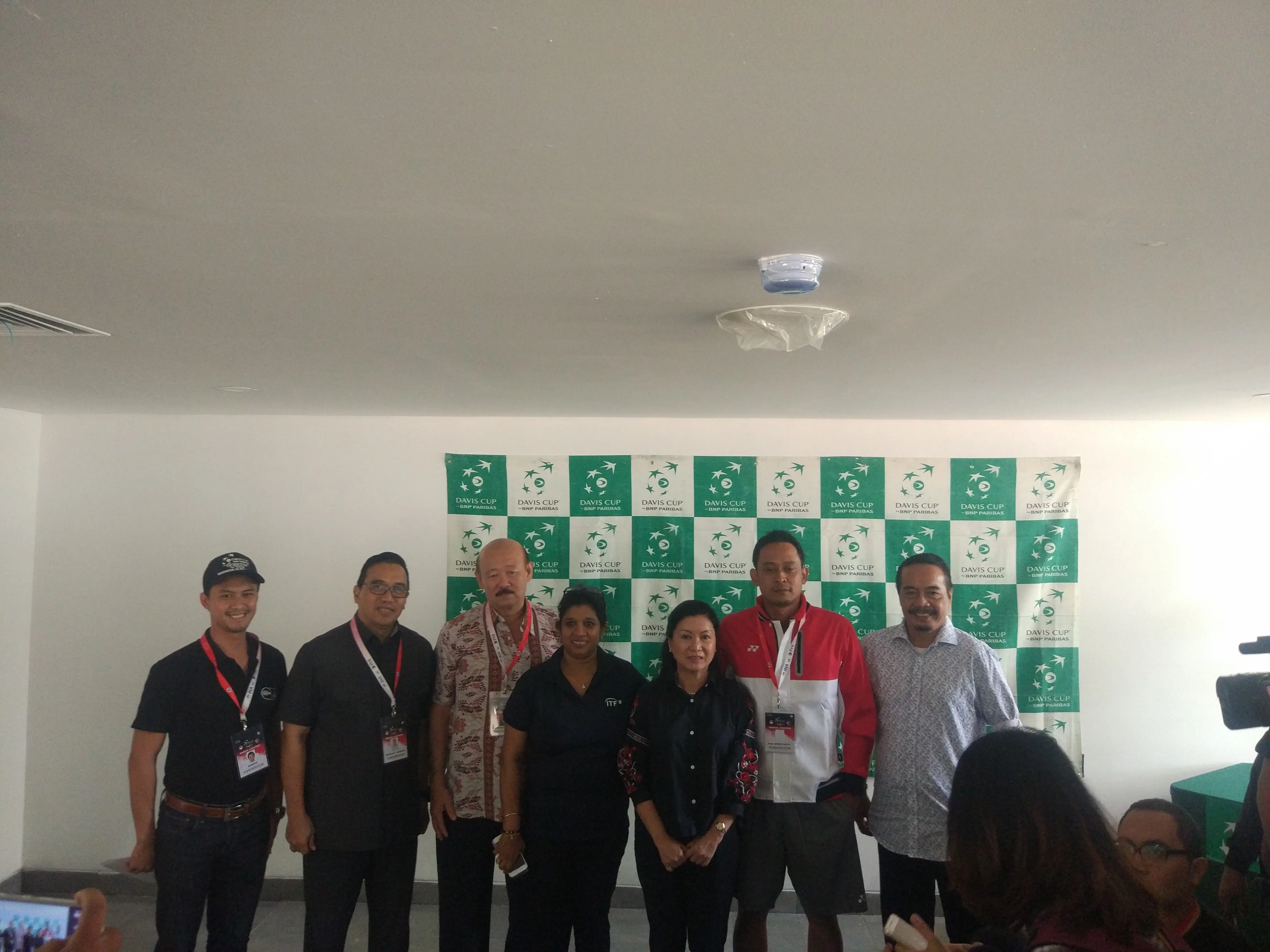Konferensi pers jelang laga Indonesia melawan Filipina dalam ajang Davis Cup 2018, 3-4 Februari 2018. (Liputan6.com/Ahmad Fawwaz Usman)