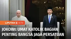 Umat Katolik merupakan bagian penting dari Bangsa Indonesia dalam menjaga persatuan, menyebarkan kasih, dan toleransi antar umat beragama. Secara khusus, Presiden Joko Widodo mengucapkan selamat kepada umat katolik, karena bisa mengikuti misa agung y...