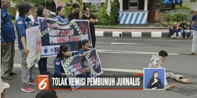 Demontrasi Jurnalis Tolak Remisi Pembunuh Wartawan Bali