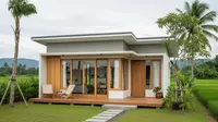 Model Rumah Mungil Tapi Mewah dengan Atap Datar 2025 yang Nyaman untuk Tinggal di Desa