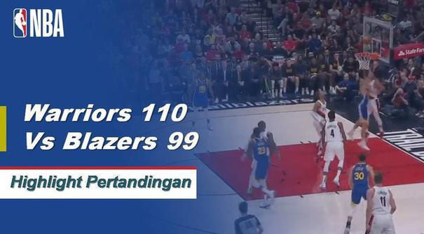 Draymond Green mencetak triple-double (20 poin, 13 rebound, 12 assist) dan Stephen Curry menambah 36 poin ketika Warriors unggul 3-0 atas Blazers.