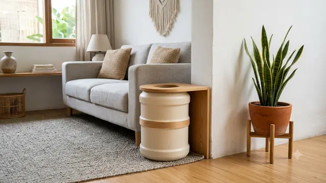 Ide Tempat Sampah Estetik dari Galon Bekas (AI Generated)