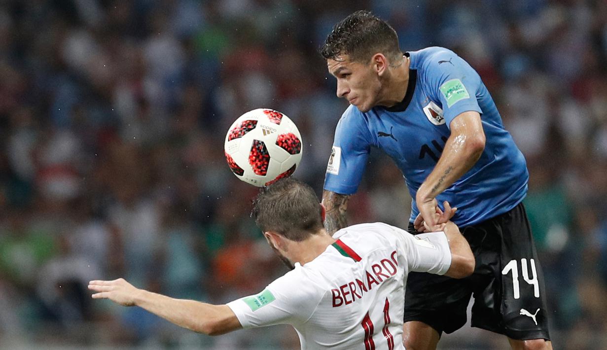 5. Lucas Torreira - Gelandang asal Uruguay ini akhirnya resmi menjadi rekrutan keempat dari Unai Emery bersama Arsenal. Mantan pemain Sampdoria ini didatangkan dengan bandrol seharga 26 juta poundsterling. (AFP/Adrian Dennis)