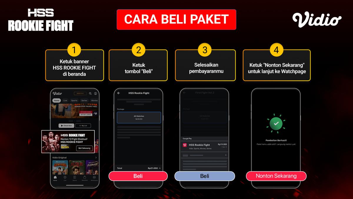 Hanya Rp 19 Ribu! Live Streaming HSS Rookie Fight Di Vidio