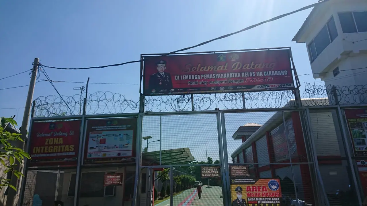 Lapas Kelas IIA Cikarang, Kabupaten Bekasi (Foto: Istimewa)