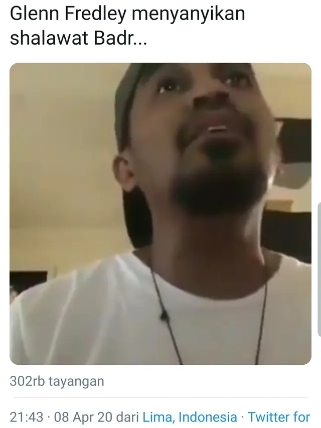 Glenn Fredly nyanyikan "Sholawat Badar." (Foto: Twitter @Haidar_Bagir)